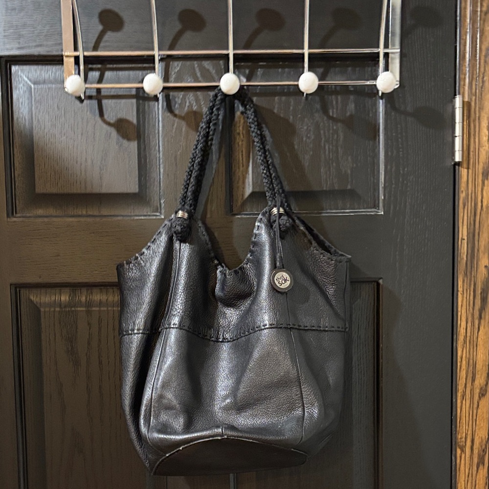 The Sak Black Leather Shoulder Bag